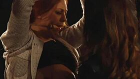 sensual tight lesbian slave moans from fingering and kissing with madame