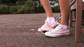 Intense Tennis Girl Claudia Rossi Dildo Masturbation in Uniform