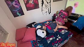 brazilian teen takes big cock from behind