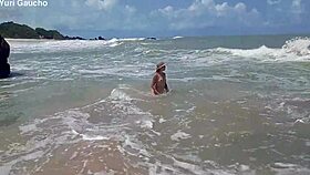 Yuri And Her Husband Show Off On Nudist Beach