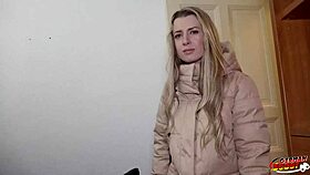 german scout picks up slim office girl adriana sweetblonde for casting fuck in berlin