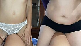 Skinny And Fat Bitches Rub Pussies On My Legs? Lesbian Illusion Girls Orgasm.