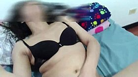 Latina stepdaughter demonstrates foot massage skills