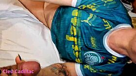 Corinthians punches hard and cums in Palmeirense's mouth