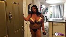 Hey, slutty asian brunette fucks the repairman