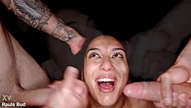 The submissive brunette Lena Coxx gets ANAL DESTRUCTION and checks if we're BROTHERS with our COCKS