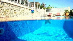 mona blue fucks her step brother in the pool.