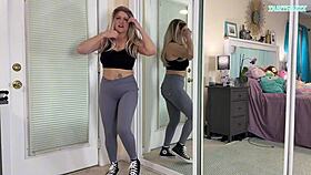 TabithaXXX's Gym Workout Clothes Try On Haul - SFW!