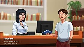 Stepsis Jenny Gets Naked And Plays With Her Huge Ass & Boobs - Summertime Saga 3D Porn Game