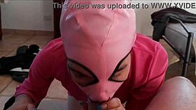 preview milf blowjob in panthyose and high heels with huge load of cum on my mouth