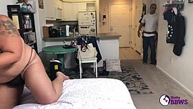 Hey, slutty asian brunette fucks the repairman