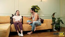 Intense rimjob on teen mistress