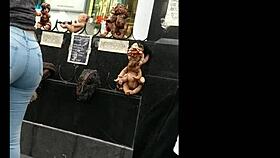 Latina Teen Shows Off Tight Jeans Ass Voyeur Style