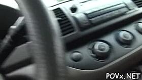 Seductive girlfriend mixes cock-riding and oral service perfectly.