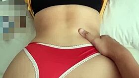 filipina wife in red panties homemade fun