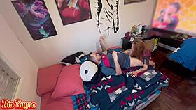 brazilian teen takes big cock from behind