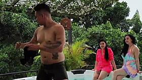 lucky stripper fucks two delicious milfs - dilan clavijo