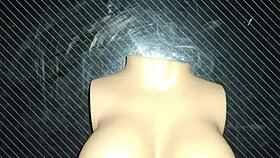 i do a russian handjob with dolly's small tits on the desk