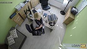 i watched this blonde miss get banged hard in hidden office interview