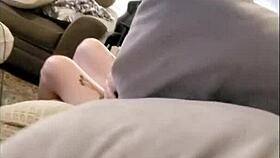 mtf asian redhead shemale impregnablelexa sucks dick, gets throat fucked, then rides doggy to creampie