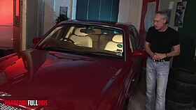 Interracial Three-Way With An Elderly Man And Shaved Pussy Facial.