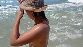 Yuri And Her Husband Show Off On Nudist Beach