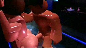 Man Enjoys Woman In Shower Bathing