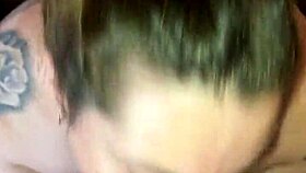 morning blowjob gets nasty with sucking, licking, sloppy latina swallowing and spitting on big ass cock