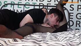 Stepmom joins step daughter in threesome sex