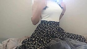 after coming home couldn't stop horny masturbation on blanket