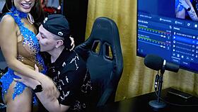 belinha baracho kisses host and grabs dick