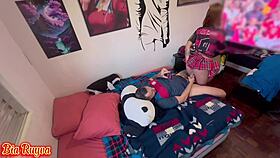 brazilian teen takes big cock from behind