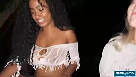 Scarlet Taylor And Busty Ebony Juliana Share Dicks In 4some