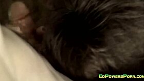 Hottie Babe Gets Her Natural Tits Teased Before Sucking Cock in Vintage Scene