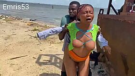 Hot Fuck On The Beach With Huge Ass And Monster Cock