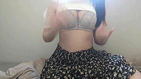 after coming home couldn't stop horny masturbation on blanket