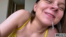 I Seduced My Boyfriend with New Underwear, Rode His Big Cock, and Swallowed His Cum.