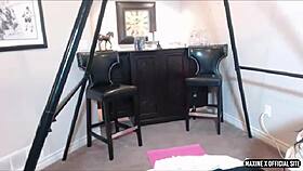 Maxine spreads her ass for the dildo on webcam