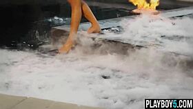 blonde teen model brittney shumaker does a striptease with her big natural tits