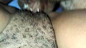 The petite couple moans through cock action and cum in pussy.