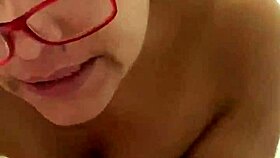 anna maria, the mature latina, delivers an awesome blowjob with her big tits bouncing