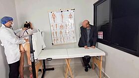 Groom takes bride to doctor for gynecological exam