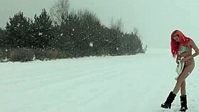 Skinny Girl With Pierced Small 18+ Tits Cools Down In Garden Orgasm