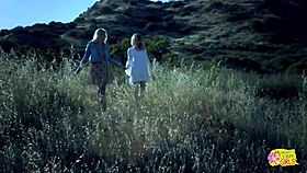 Training A Blonde Lesbian Exhibitionist By Licking Her Sore Pussy Outdoors