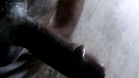 I'm enjoying a handjob on my big monster cock.