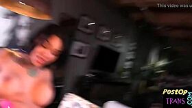 Is This Post-Op Tranny Teasing Her New Pussy?