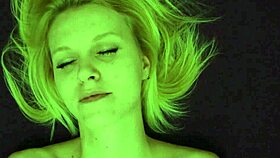 this blonde czech amateur reaches orgasm through fingering in her homemade video