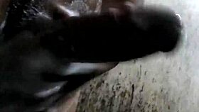 I'm enjoying a handjob on my big monster cock.