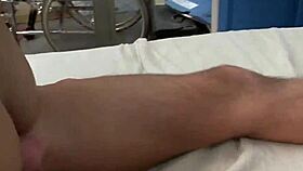 tranny gets feet cummed