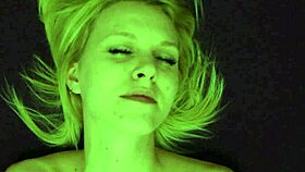 this blonde czech amateur reaches orgasm through fingering in her homemade video